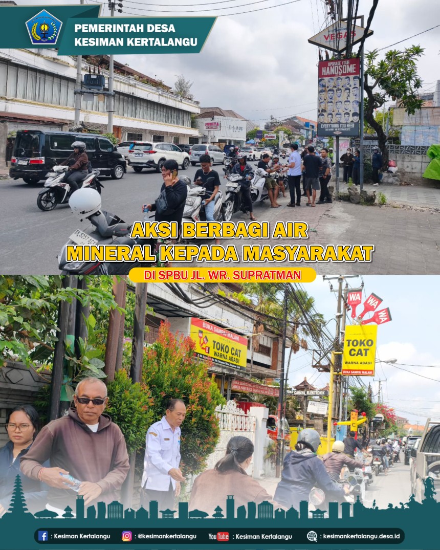 AKSI BERBAGI AIR MINERAL KEPADA MASYARAKAT DI SPBU JL. WR. SUPRATMAN