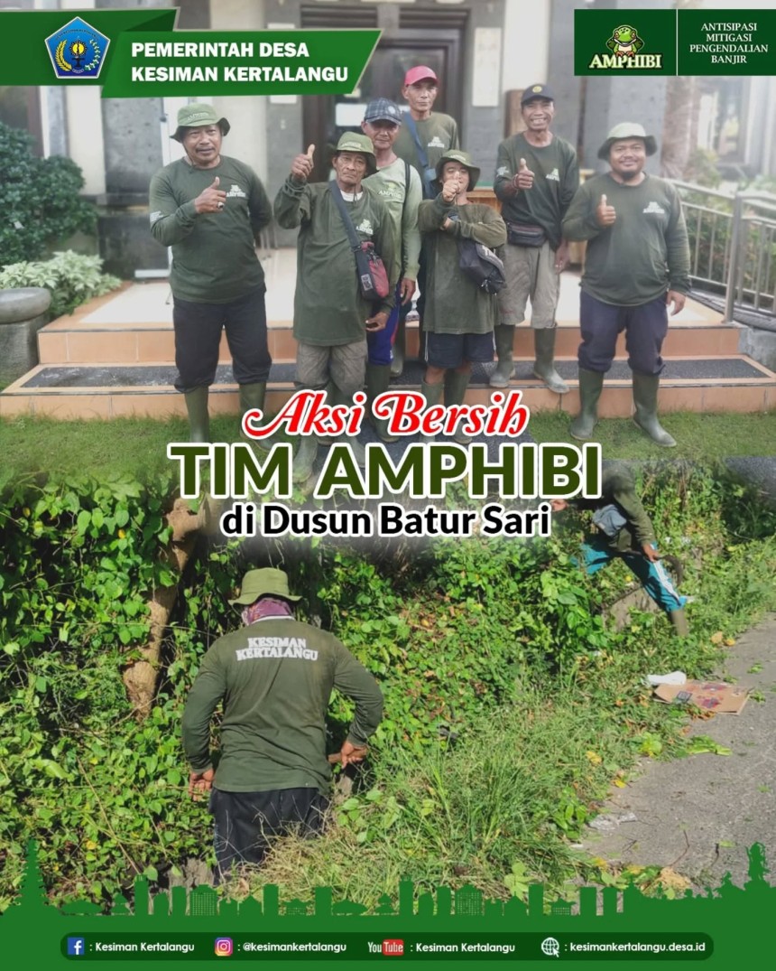 Aksi Bersih Tim Amphibi di Dusun Batur Sari