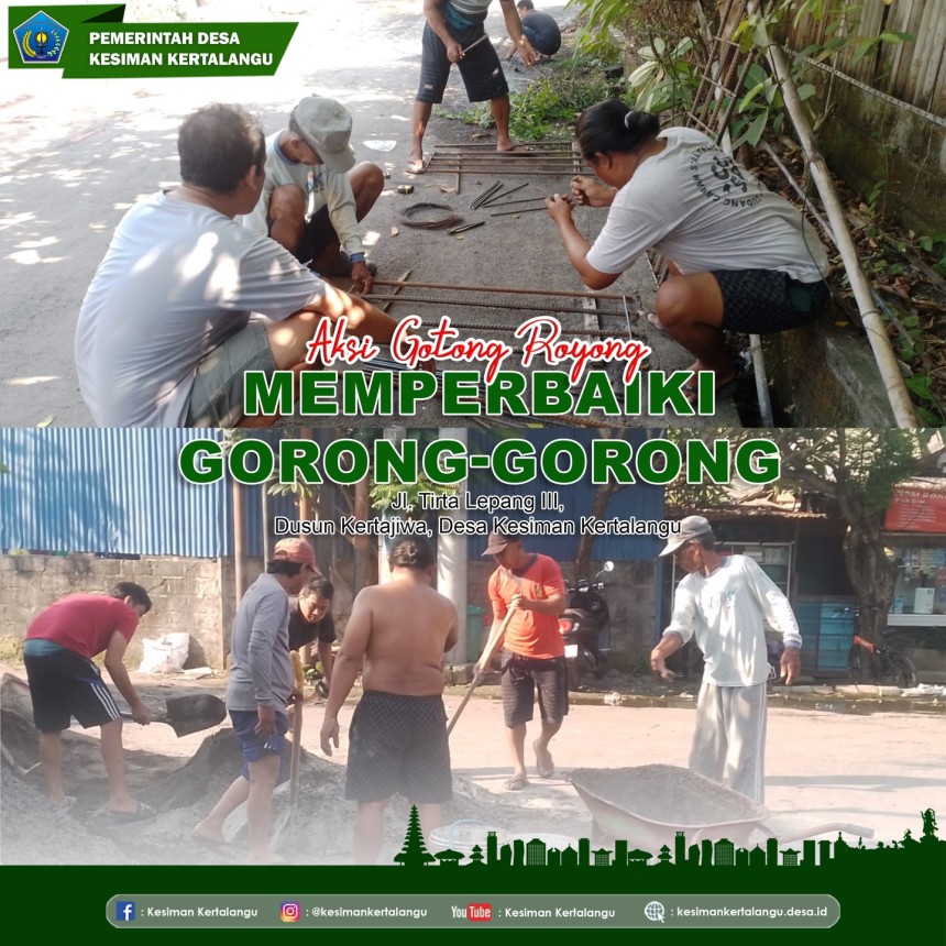 Aksi Gotong Royong Perbaikan Gorong-Gorong di Dusun Kertajiwa