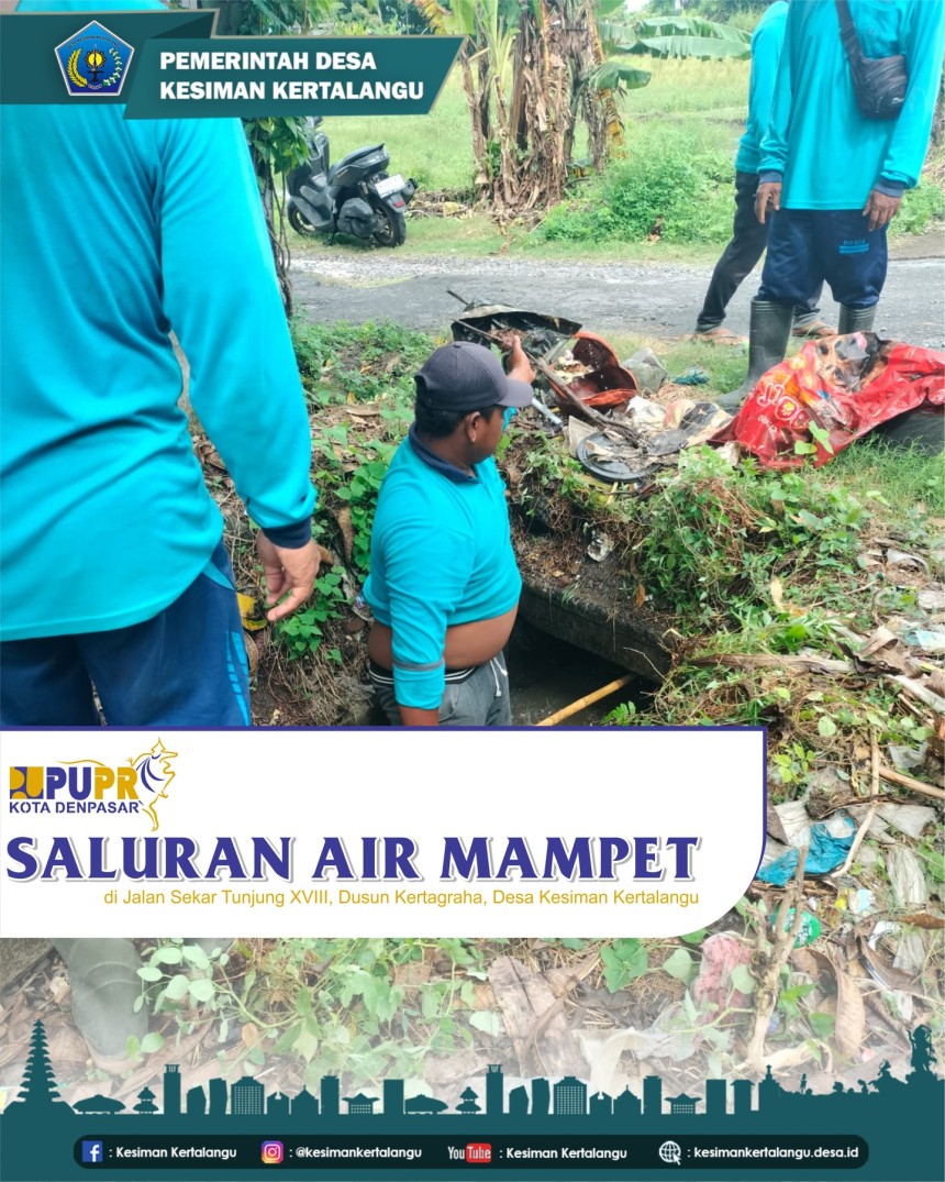 atensi terkait saluran air yang mampet di Jalan Sekar Tunjung XVIII