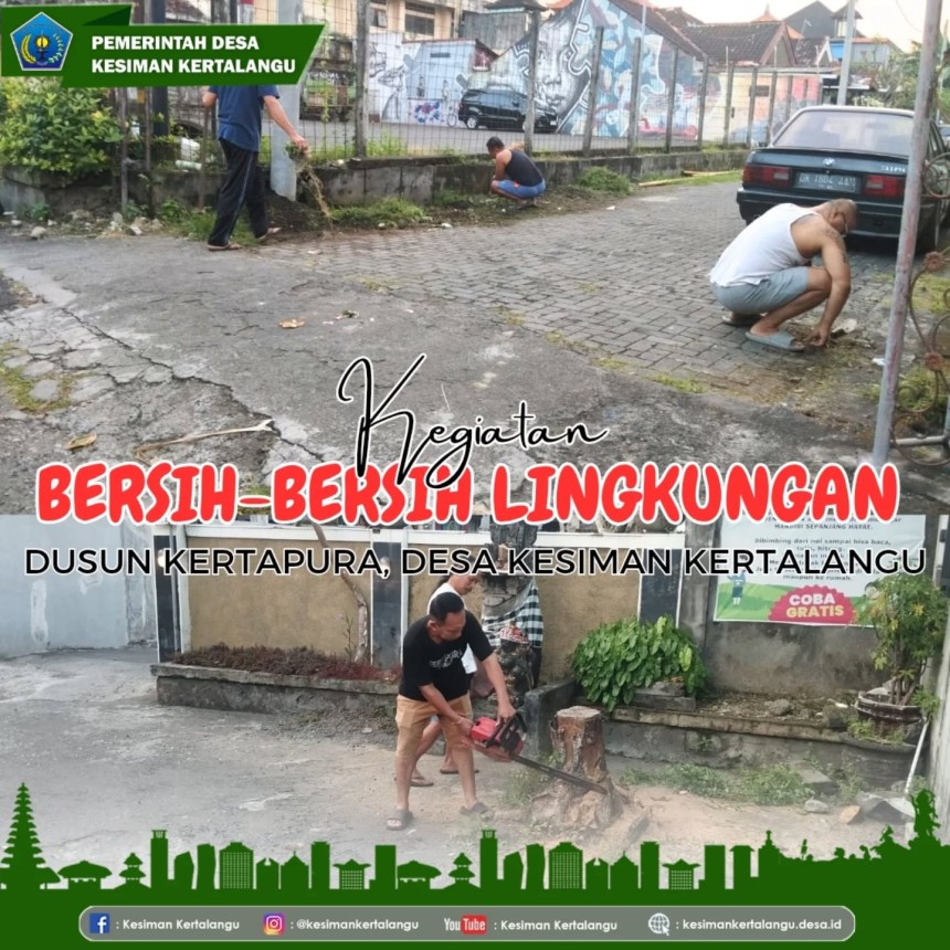 Bersih-Bersih Lingkungan Dusun Kertapura