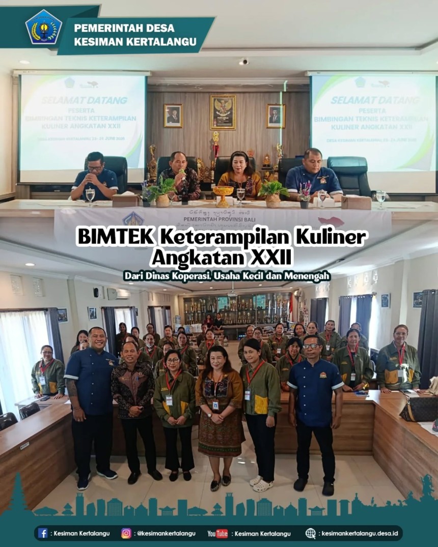 BIMTEK KETERAMPILAN KULINER ANGKATAN XXII DI DESA KESIMAN KERTALANGU