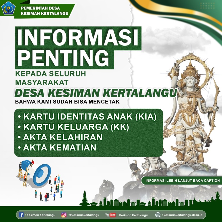 CETAK KIA SUDAH BISA DI KANTOR DESA!