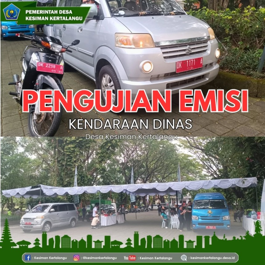 Desa Kesiman Kertalangu Ikuti Uji Emisi Kendaraan Bersama DLHK Kota Denpasar