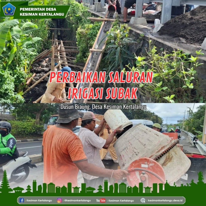 Dimulainya Perbaikan Saluran Irigasi Subak di Dusun Biaung