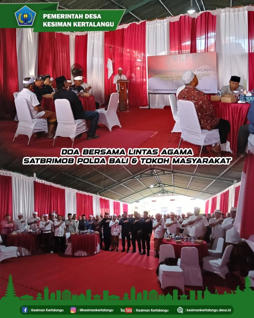 Doa Bersama Lintas Agama yang diselenggarakan oleh Satuan Brimob Polda Bali