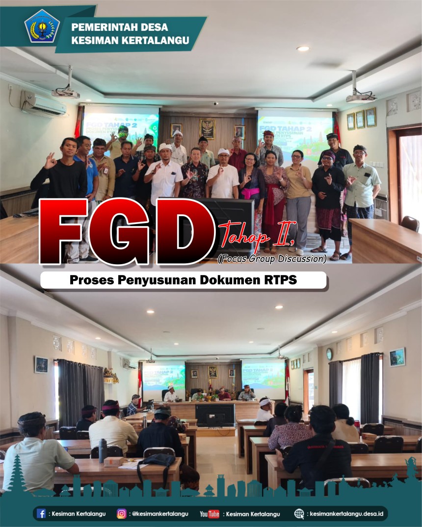 FGD TAHAP II: PENYUSUNAN DOKUMEN RTPS
