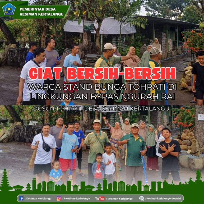 Gotong Royong Warga Stand Bunga Tohpati