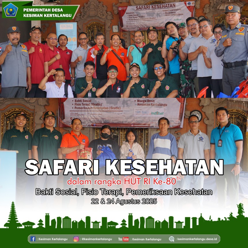 Karang Taruna Kertha Widya Santhi melaksanakan kegiatan Safari Kesehatan