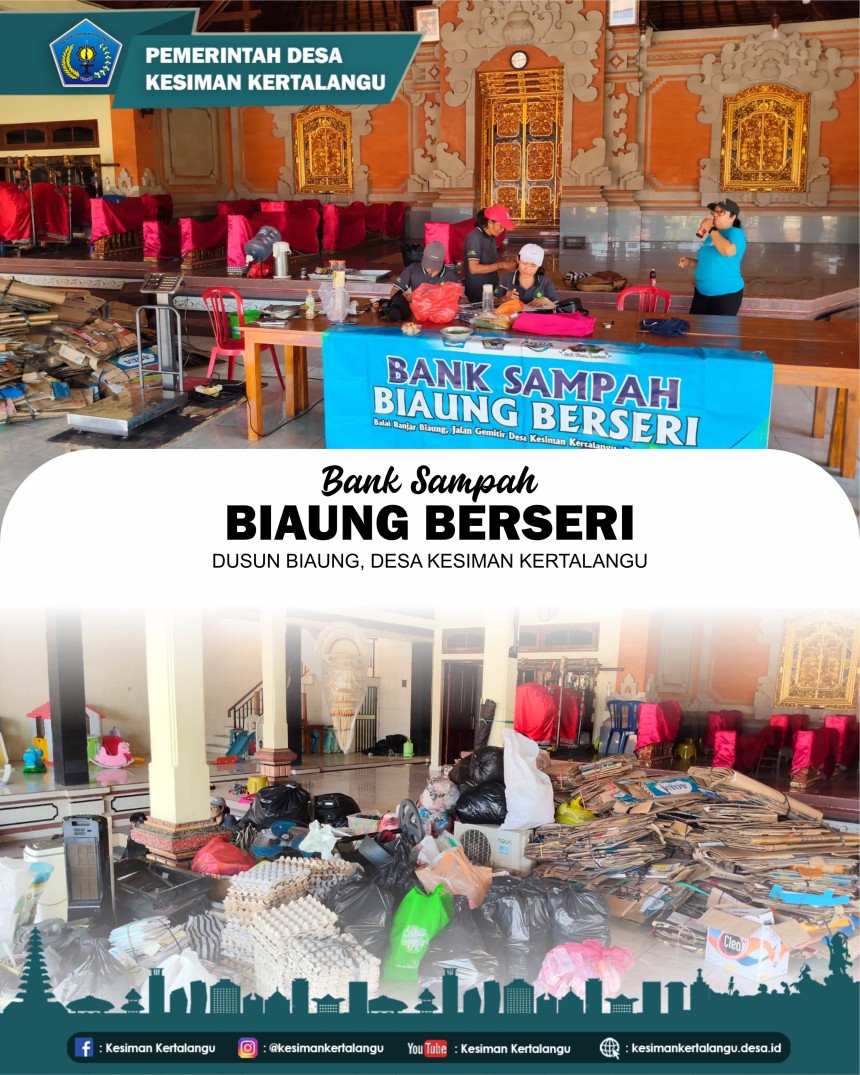 Kegiatan Bank Sampah "Biaung Berseri" Dusun Biaung