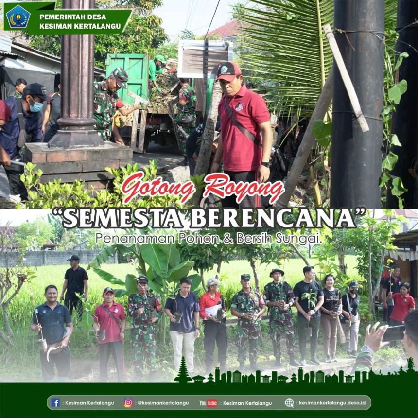 Kegiatan Gotong Royong “Semesta Berencana” di Desa Kesiman Kertalangu