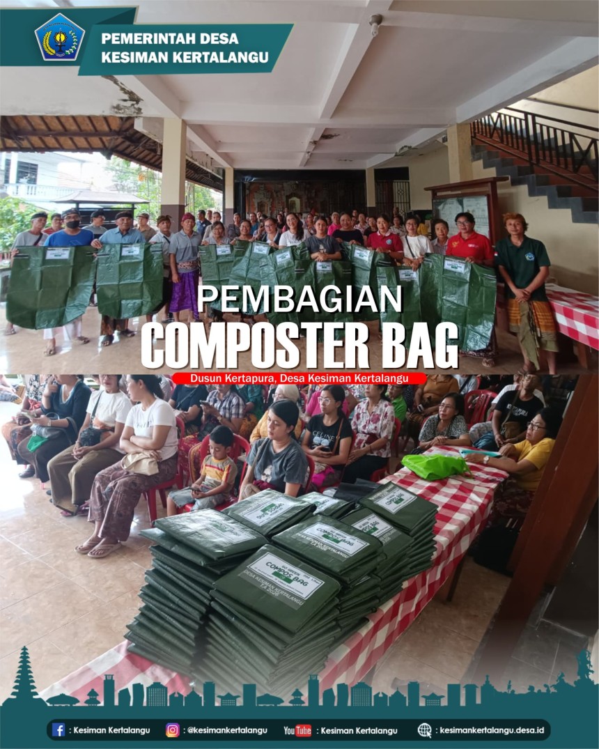 Kegiatan Pembagian Composter Bag di Dusun Kertapura