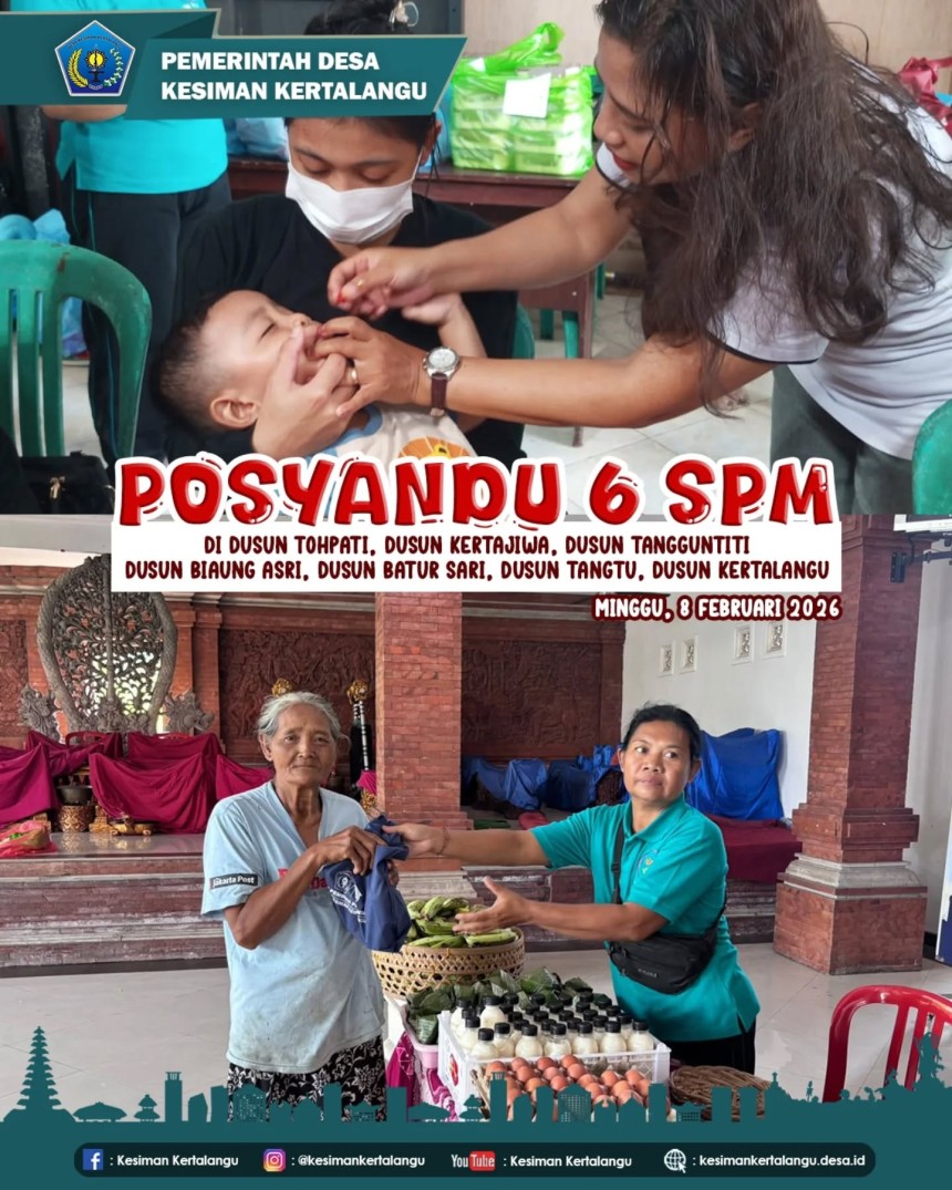 kegiatan Posyandu 6 SPM di Dusun Tohpati, Kertajiwa, Tangguntiti, Biaung Asri, Batur Sari, Tangtu, dan Kertalangu