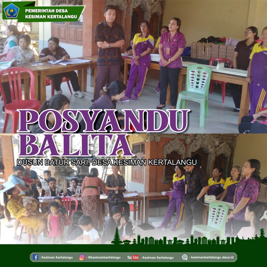 Kegiatan Posyandu Balita Dusun Batur Sari Selasa, 14 Oktober 2025