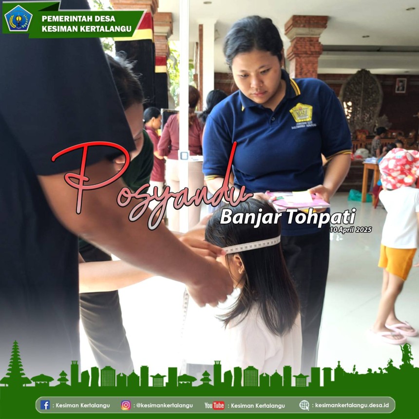 Kegiatan Posyandu di Dusun/Banjar Tohpati.