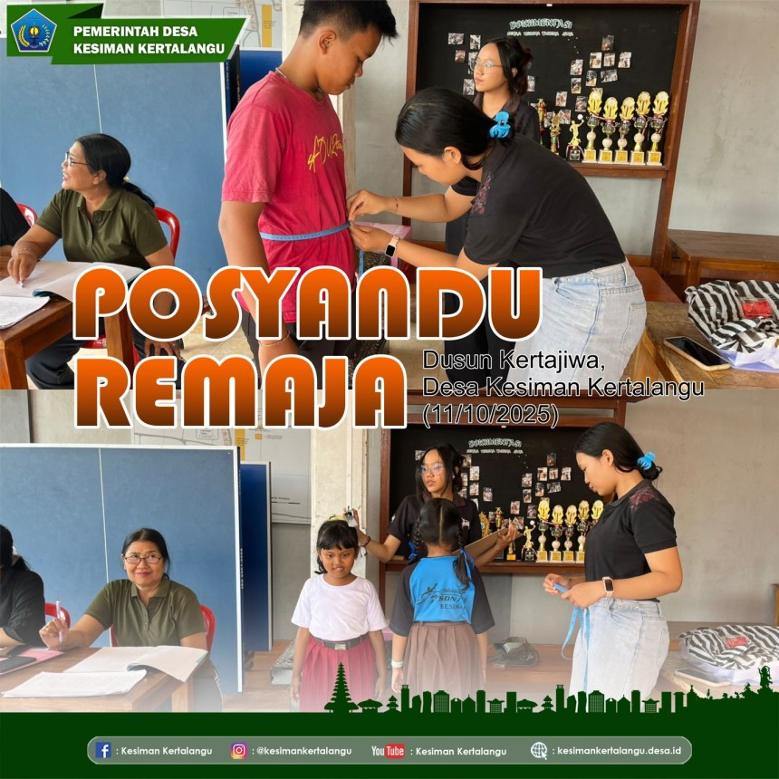 Kegiatan Posyandu Remaja di Dusun Kertajiwa