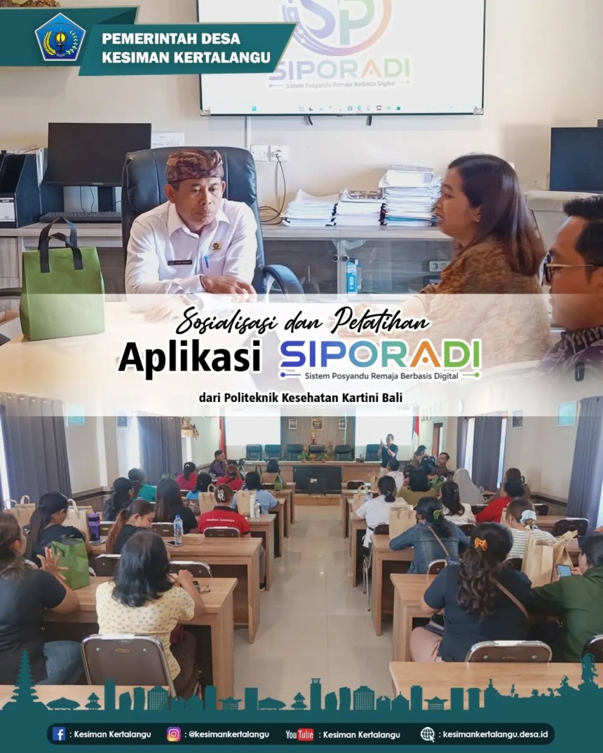 kegiatan Sosialisasi dan Pelatihan Aplikasi SIPORADI (Sistem Posyandu Remaja Berbasis Digital).