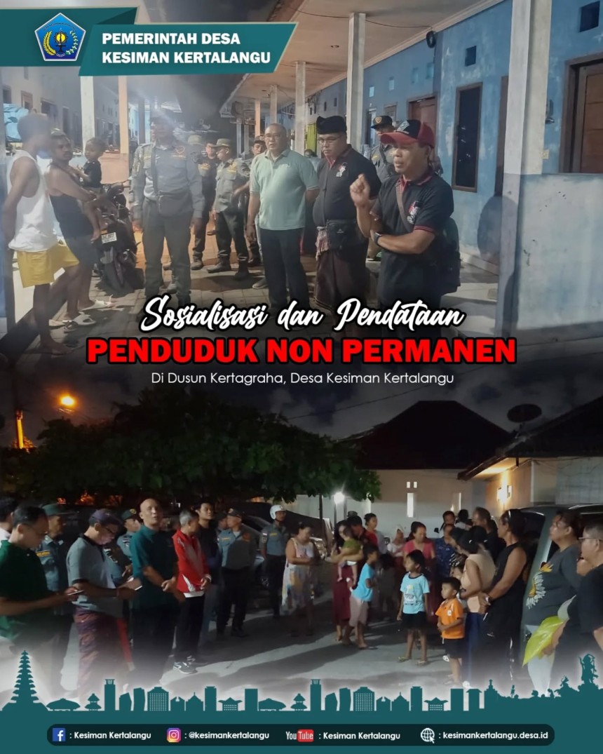 Kegiatan Sosialisasi dan Pendataan Penduduk Non Permanen di Dusun Kertagraha