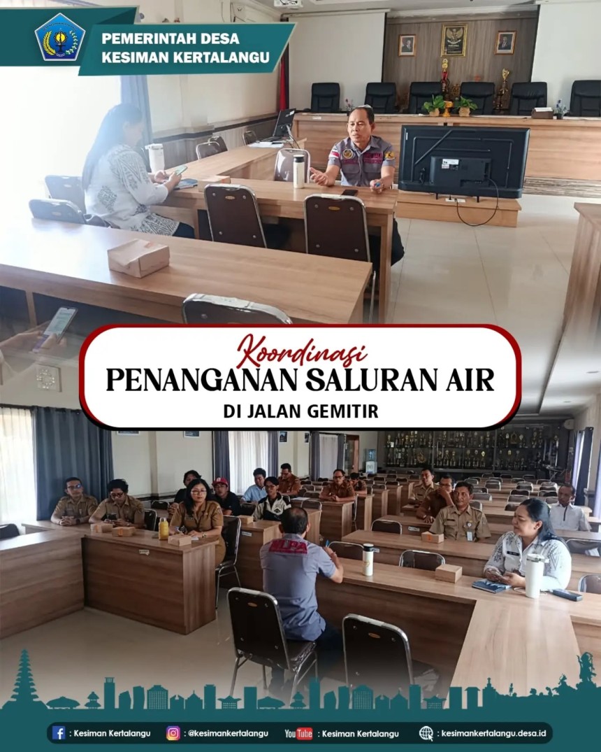 KOORDINASI PENANGANAN SALURAN AIR DI JALAN GEMITIR
