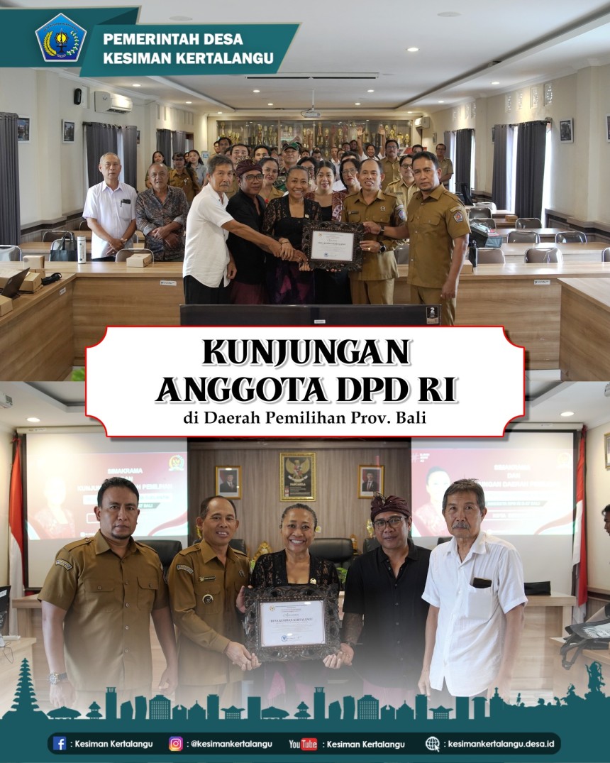 kunjungan Anggota DPD RI, Ibu Ni Luh Putu Ary Pertami Djelantik