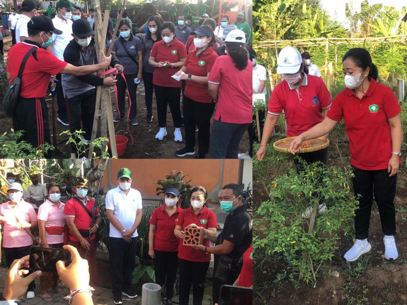 Kunjungan Ibu Walikota dan Ibu Wakil Walikota Denpasar, dalam rangka Hari Lingkungan Hidup Sedunia.