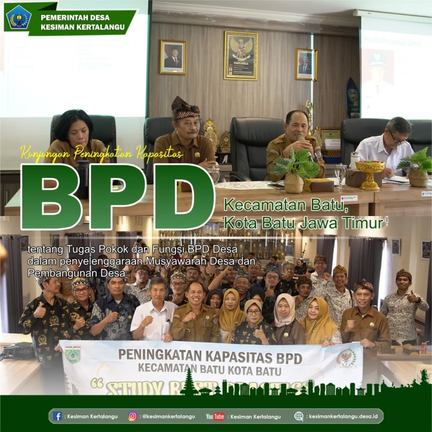 Kunjungan Peningkatan Kapasitas BPD Kecamatan Batu, Kota Batu – Jawa Timur