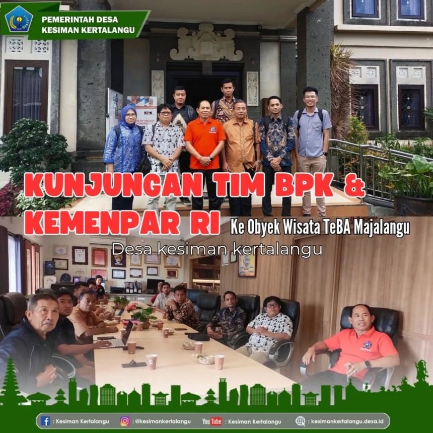 Kunjungan Tim BPK & Kemenpar RI ke Obyek Wisata Teba Majalangu