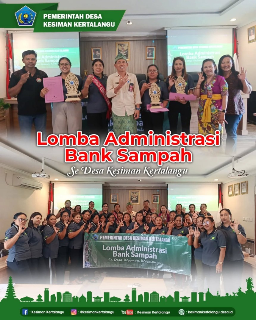 Lomba Administrasi Bank Sampah tingkat Desa.