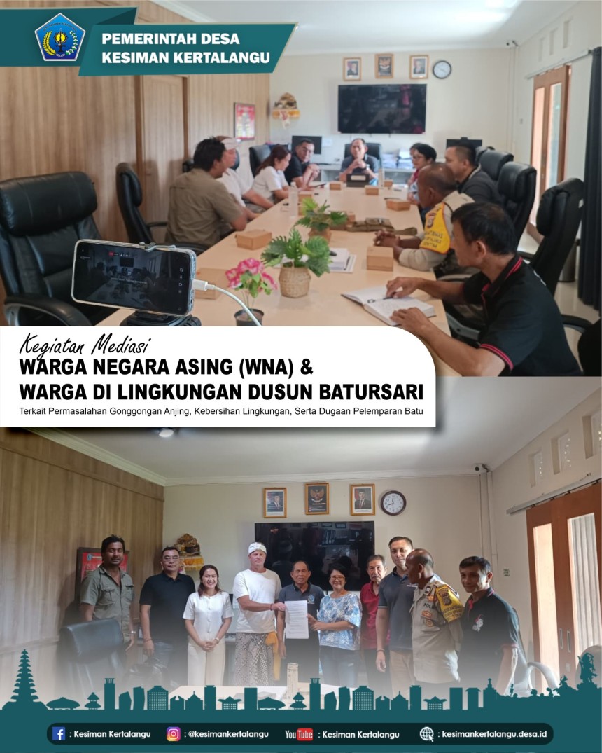 Mediasi antara Warga Negara Asing (WNA) dan Warga di lingkungan Dusun Batursari