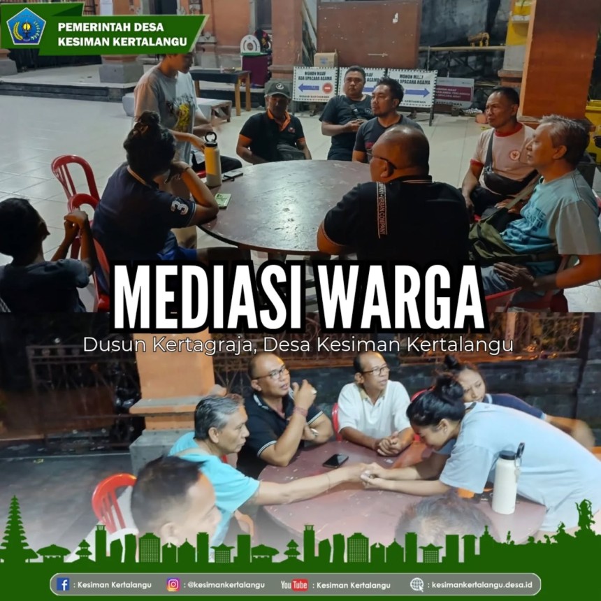 MEDIASI WARGA DI BANJAR KERTAGRAHA BERLANGSUNG DAMAI