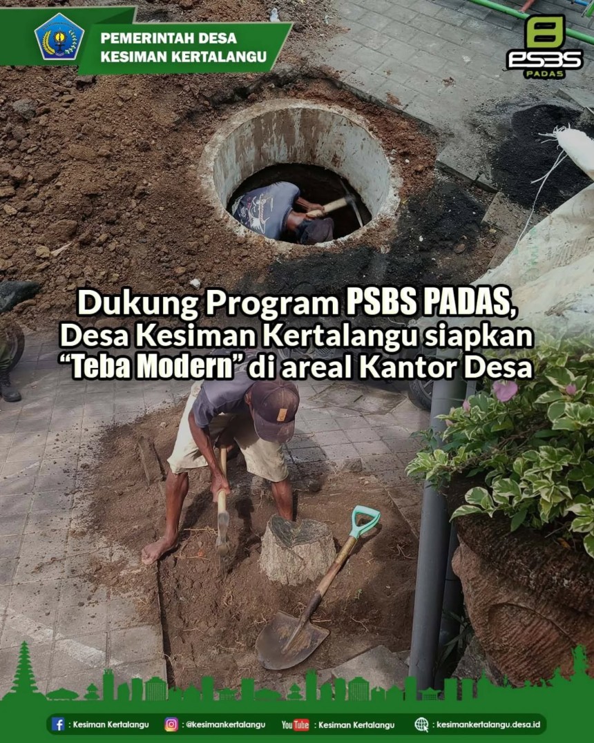 membangun Teba Modern di area Kantor Desa
