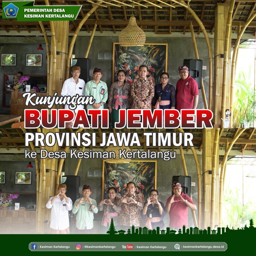 Menerima Kunjungan Bupati Jember di Obyek Wisata Edukasi Subak TeBA Majalangu