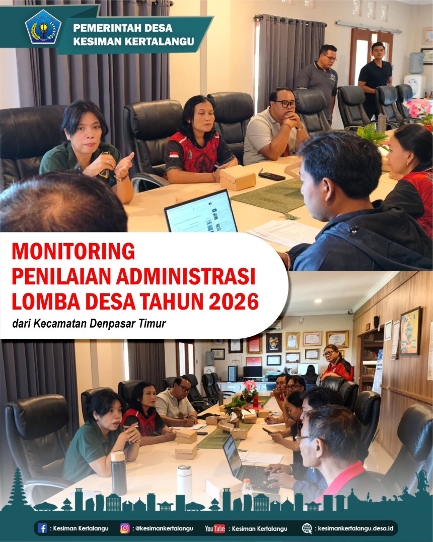 Monitoring Penilaian Administrasi Lomba Desa Tahun 2026