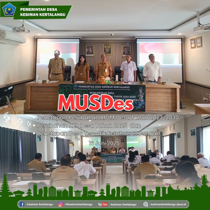 Musyawarah Desa (MUSDes) Desa Kesiman Kertalangu