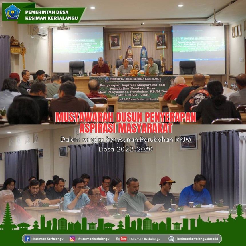 MUSYAWARAH DUSUN PENYERAPAN ASPIRASI MASYARAKAT