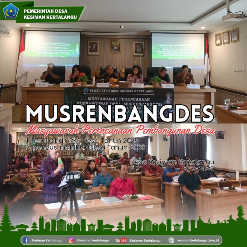 Musyawarah Perencanaan Pembangunan Desa (Musrenbangdes)