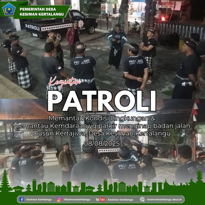 Patroli Malam Dusun Kertajiwa: Wujud Kepedulian Terhadap Keamanan Lingkungan