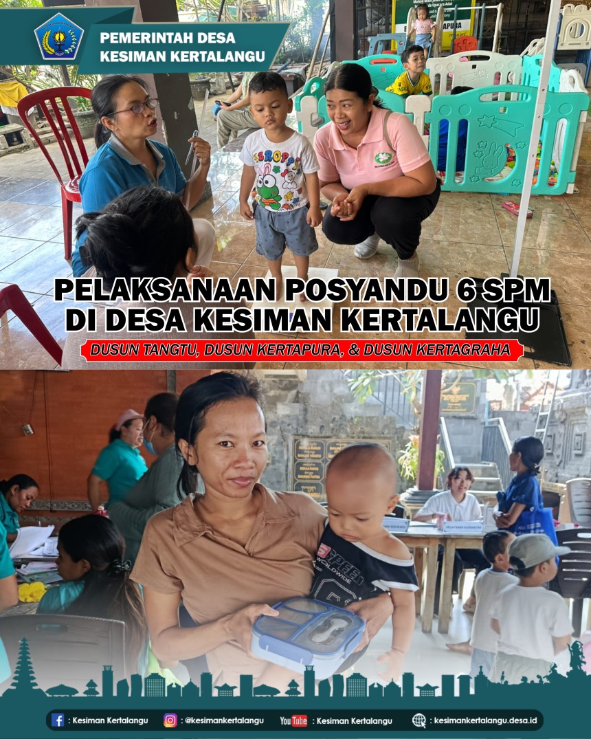 PELAKSANAAN POSYANDU 6 SPM DI DESA KESIMAN KERTALANGU