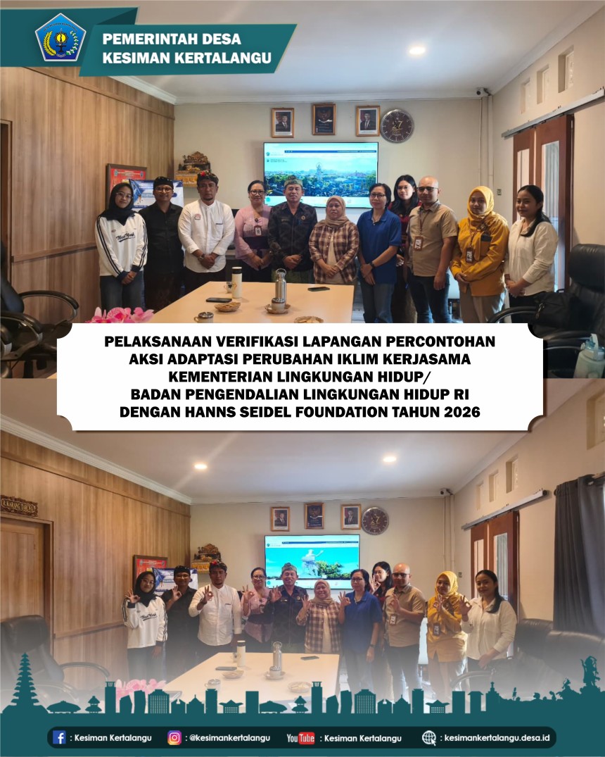 PELAKSANAAN VERIFIKASI LAPANGAN PERCONTOHAN AKSI ADAPTASI PERUBAHAN IKLIM