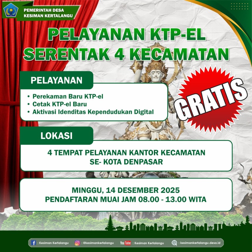 PELAYANAN KTP-el SERENTAK DI 4 KECAMATAN