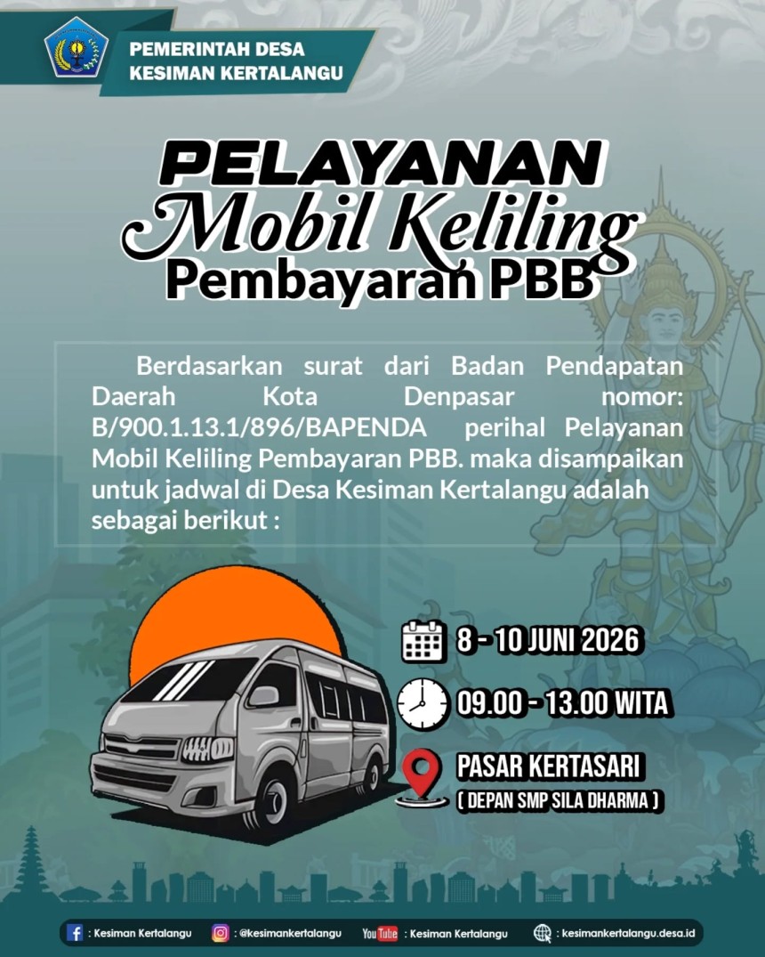PELAYANAN MOBIL KELILING PEMBAYARAN PBB