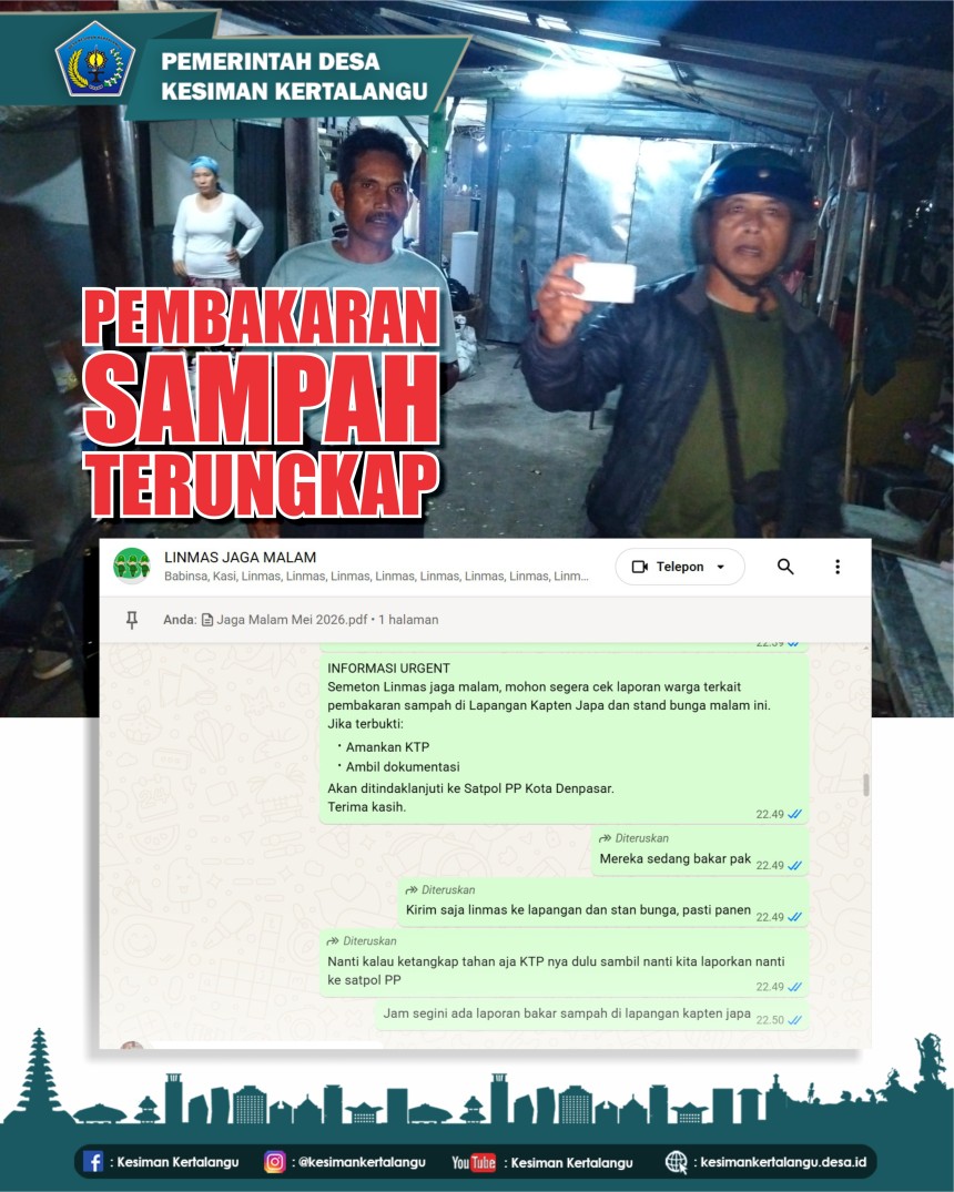 PEMBAKARAN SAMPAH TERUNGKAP