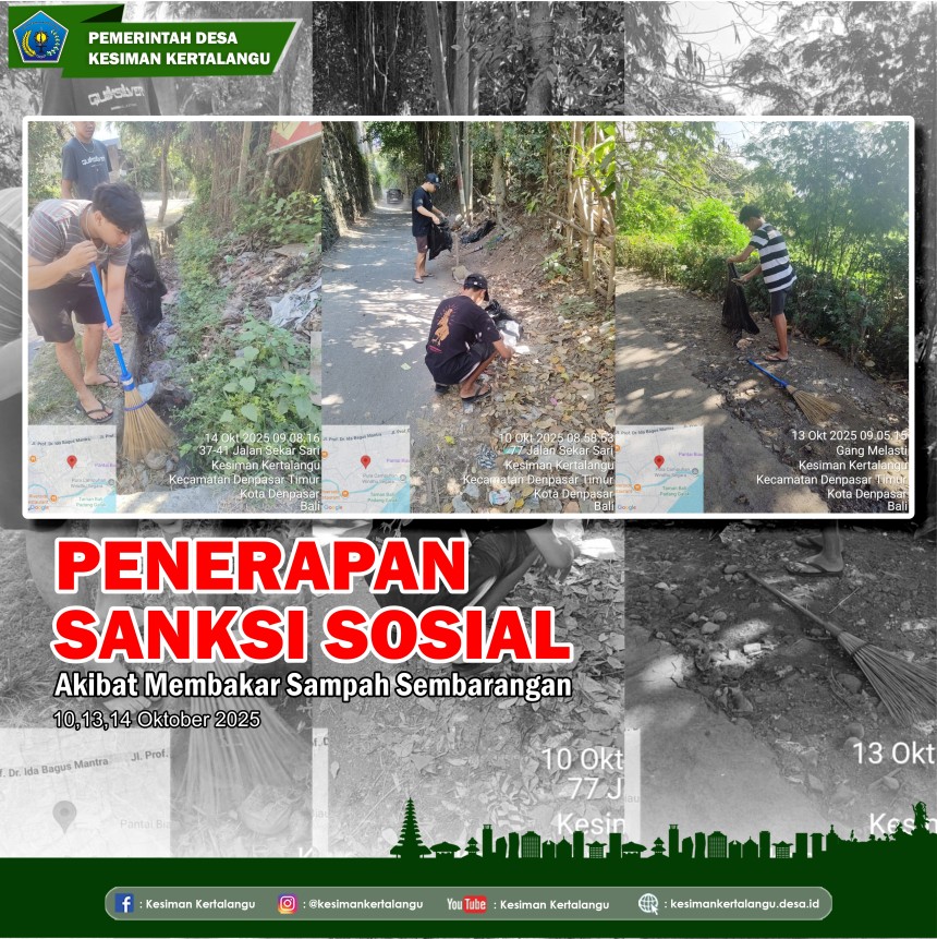 Pemberian Sanksi Sosial kepada Pihak Svargan Living Villa