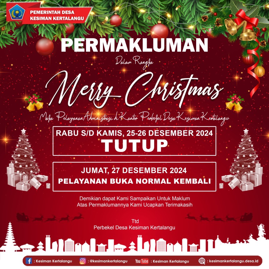 Pemberitahuan Libur Hari Raya Natal 2024