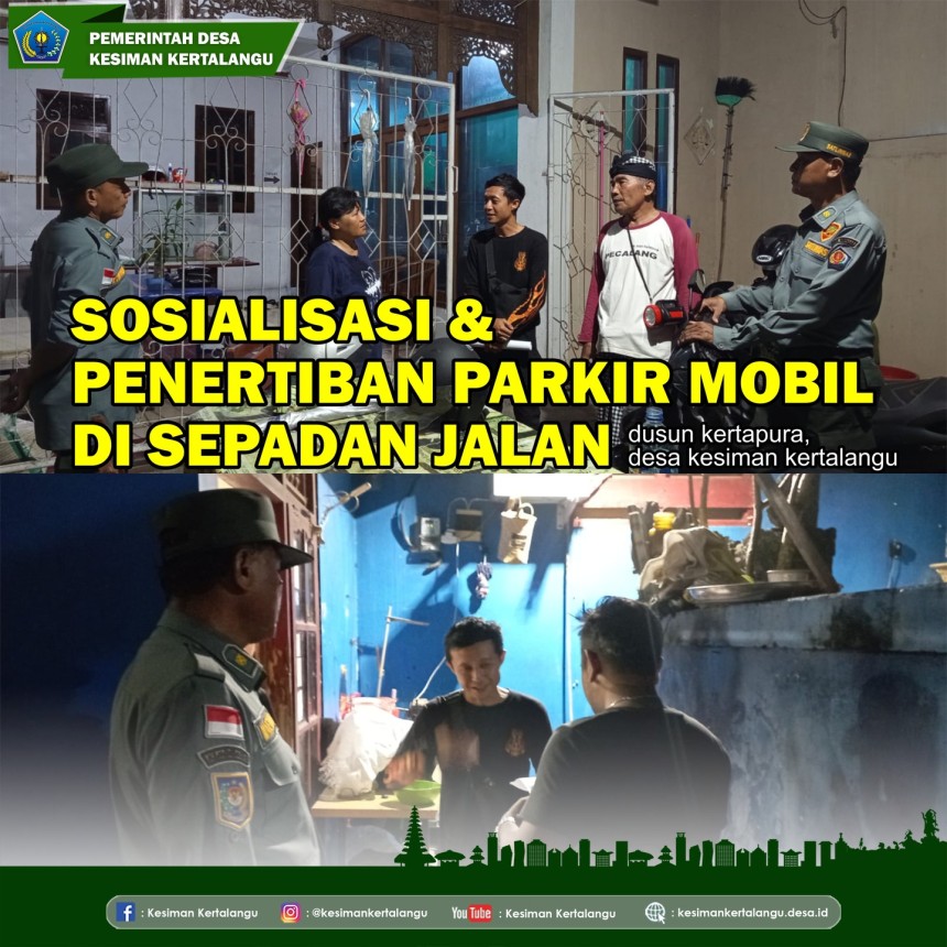 Penertiban Parkir Mobil di Sepadan Jalan Dusun Kertapura