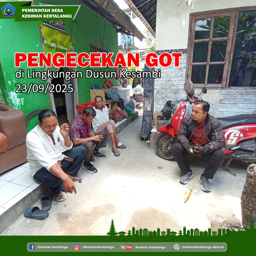Pengecekan got di lingkungan Dusun Kesambi