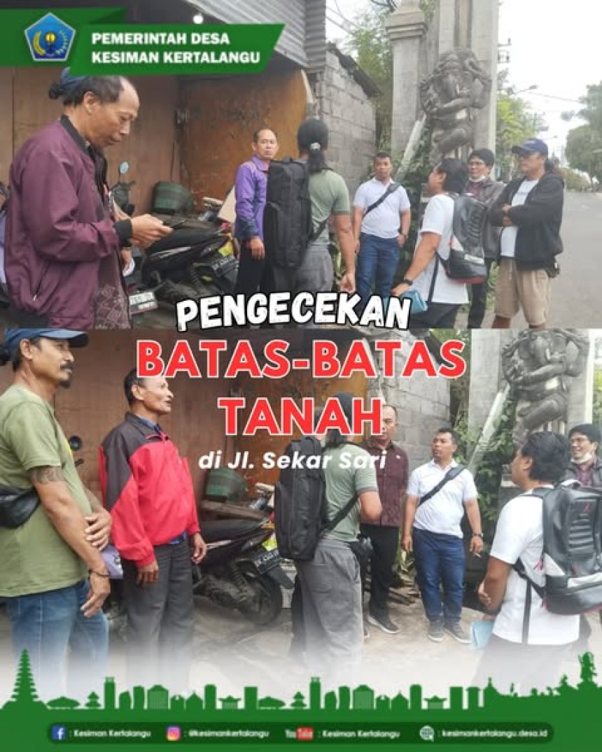 pengecekan lahan milik warga Kelurahan Kesiman