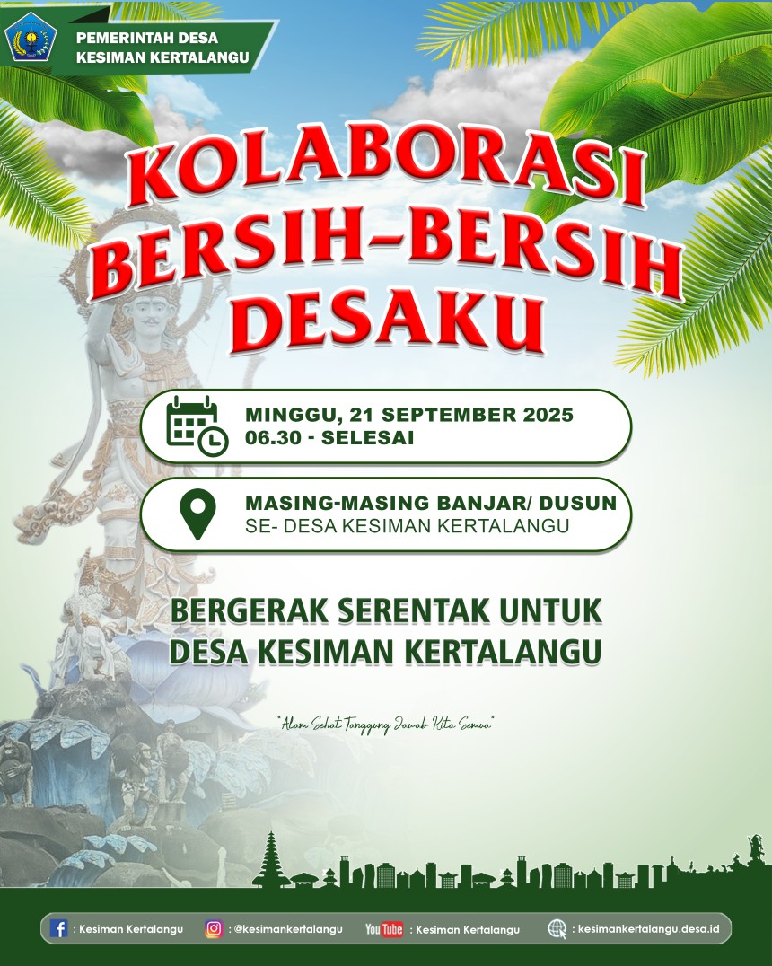 Pengumuman Kegiatan Bersih-Bersih Desa