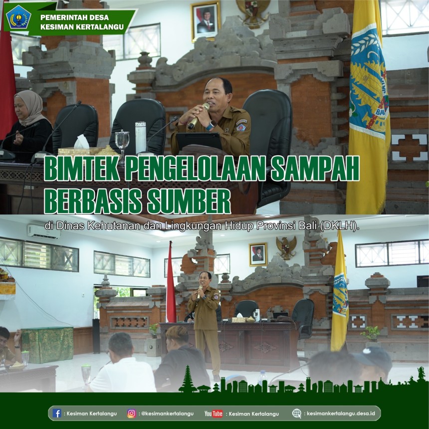 Perbekel Desa Kesiman Kertalangu Jadi Narasumber Bimtek Pengelolaan Sampah Berbasis Sumber