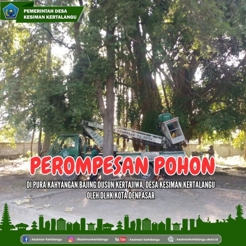 Perompesan Pohon di Pura Kahyangan Bajing